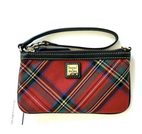 Wholesale LV Upcycled Tartan Plaid Wristlet 